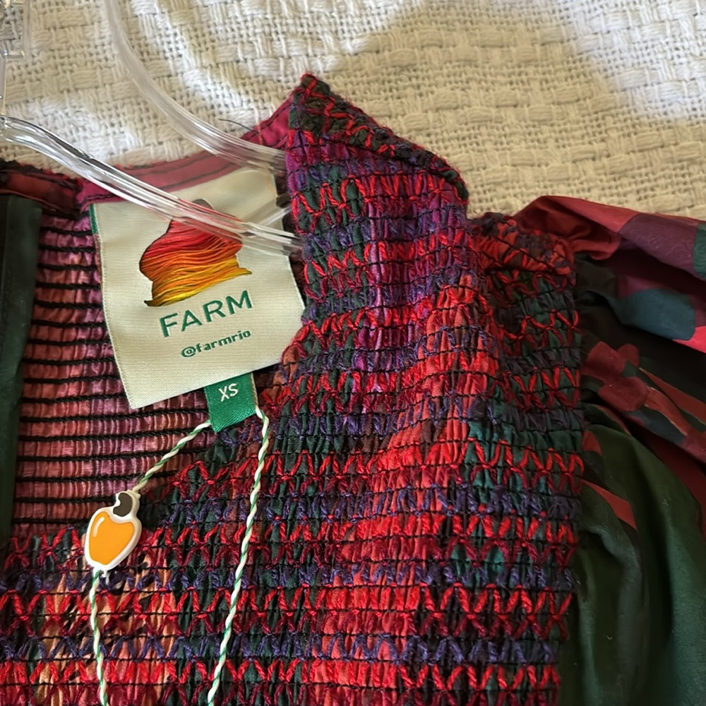 FARM Rio Floral Midi Dress - Red and Green - Picture 5 of 9